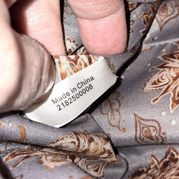 HOBO Charlie Grey Leather Shoulder Bag W/ Brown Strap & Brass Hardware 13"X9"X5" - Picture 12 of 14